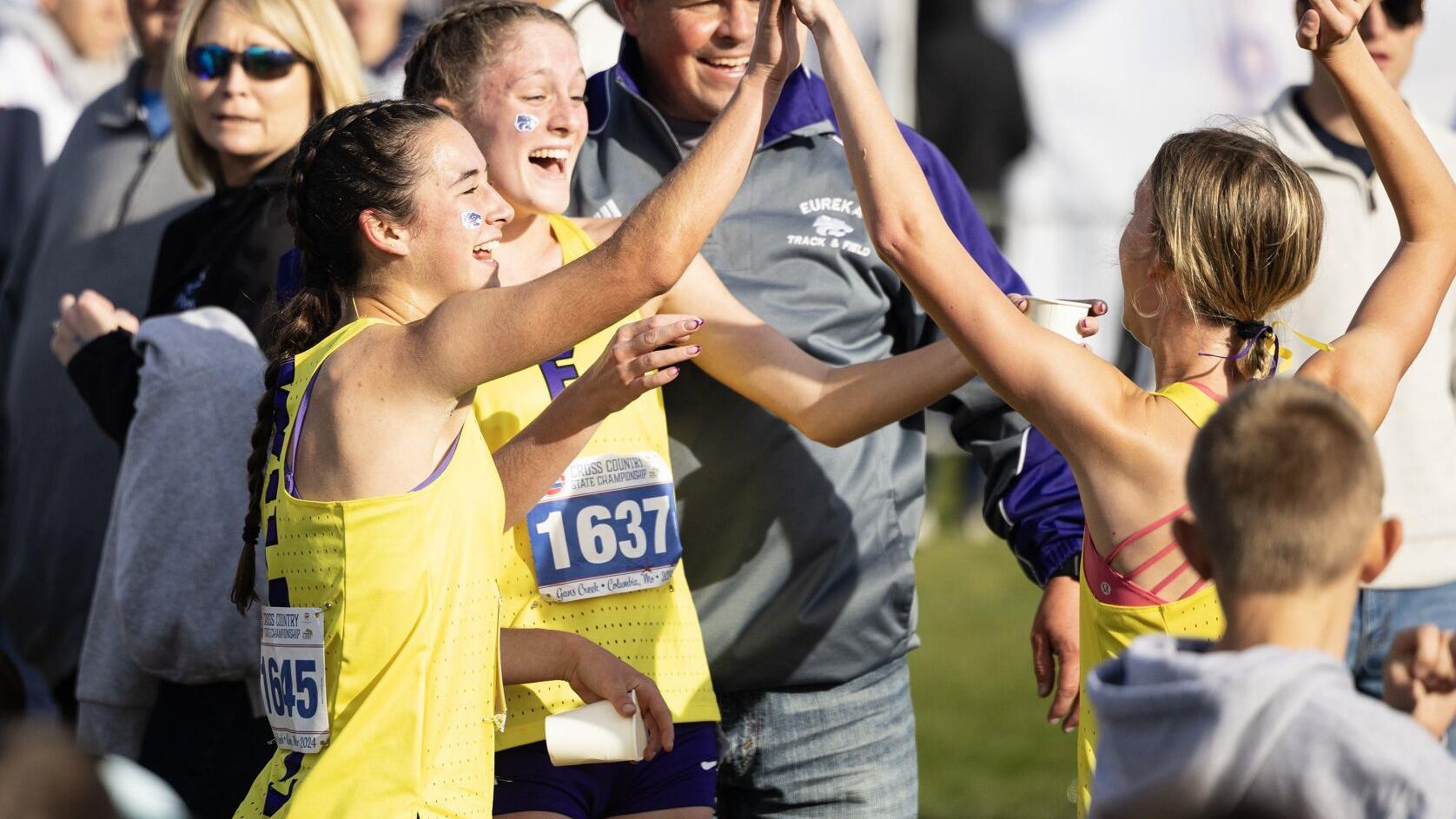 Eureka runs to first girls cross country team state championship in program history